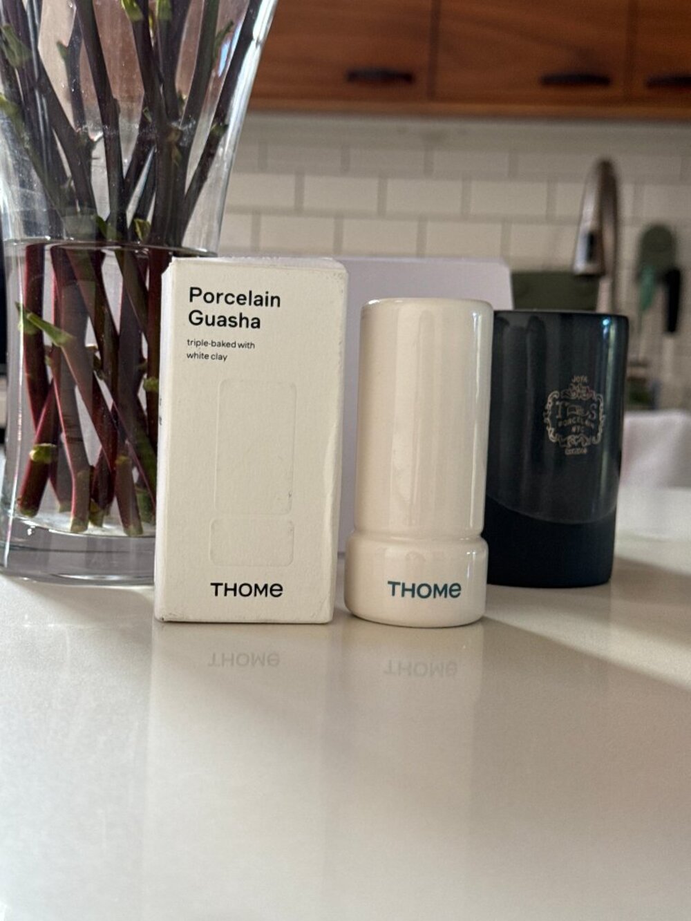 THOME Porcelain Gua Sha Facial Massage Tool NIB K-Beauty